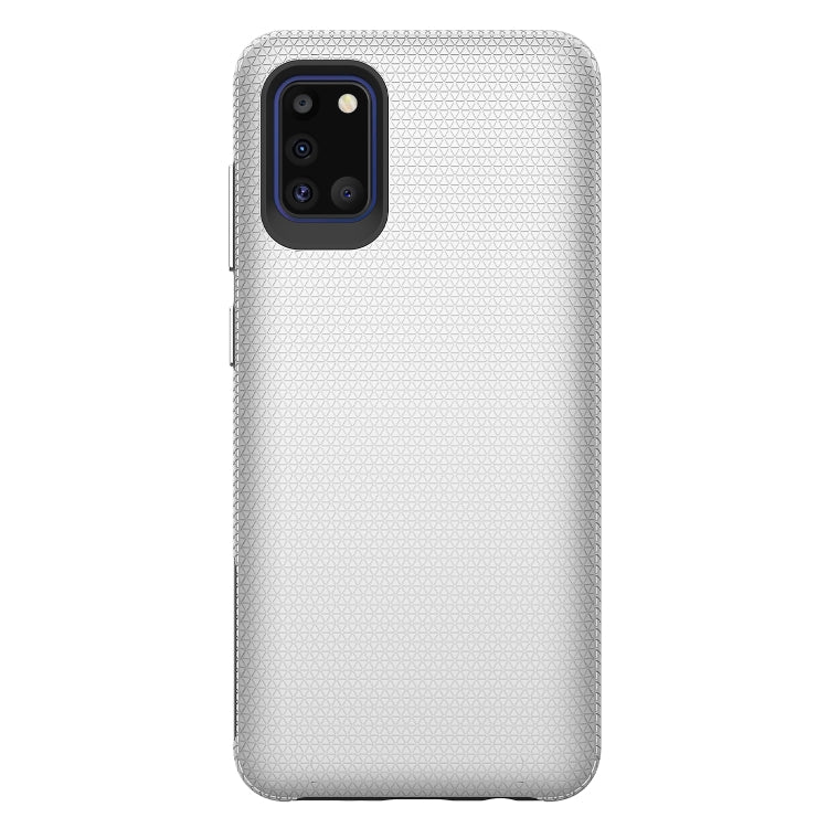 For Samsung Galaxy A31 Triangle Armor Texture TPU + PC Case