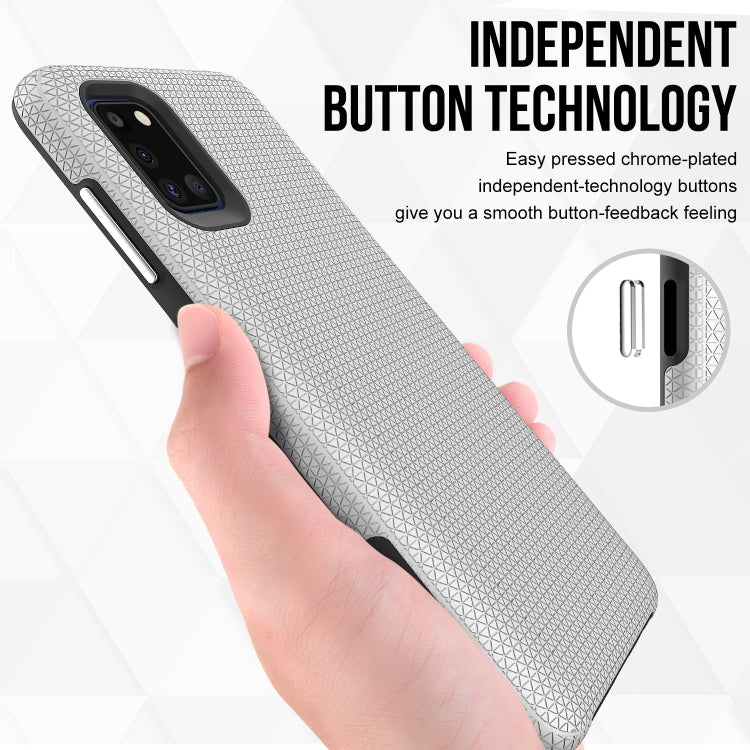 For Samsung Galaxy A31 Triangle Armor Texture TPU + PC Case