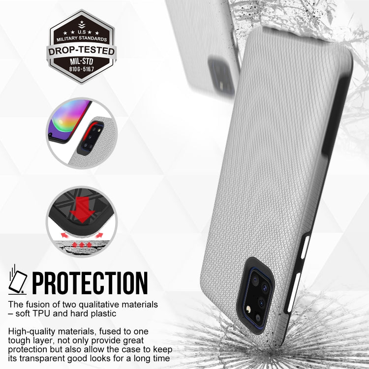 For Samsung Galaxy A31 Triangle Armor Texture TPU + PC Case