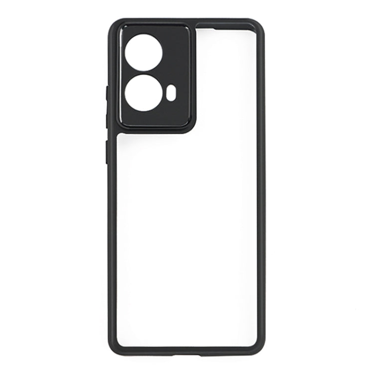 For Motorola Moto G85 Frosted TPU + Transparent PC Phone Case - Transparent