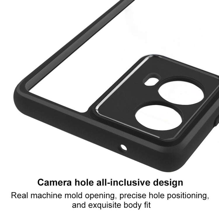 For Motorola Moto G85 Frosted TPU + Transparent PC Phone Case - Transparent