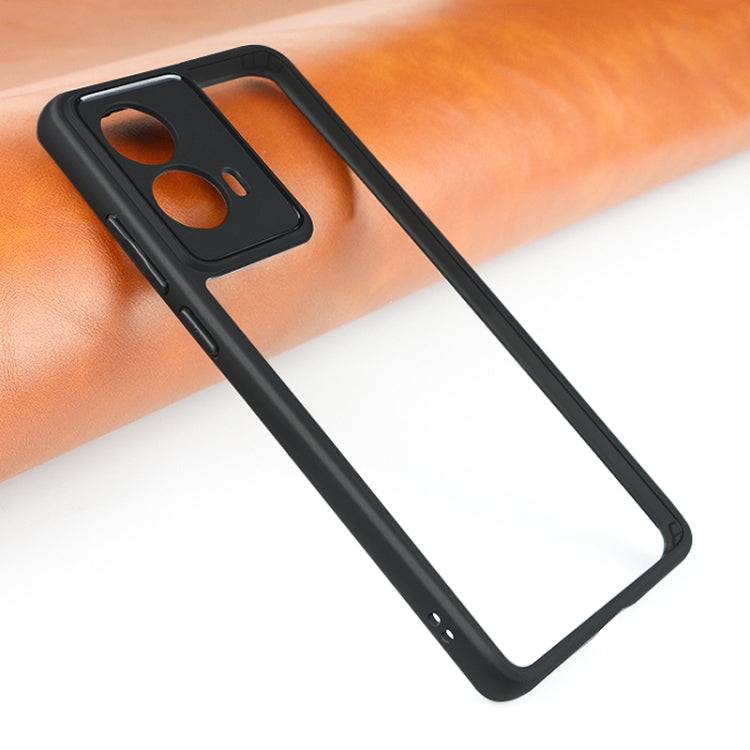 For Motorola Moto G85 Frosted TPU + Transparent PC Phone Case - Transparent