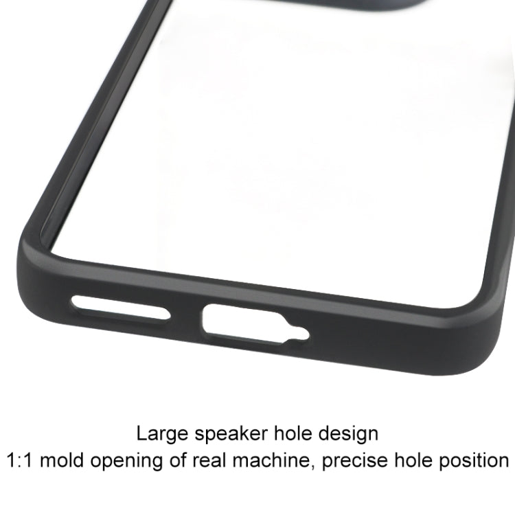 For Motorola Edge 50 Neo Frosted TPU + Transparent PC Phone Case - Transparent