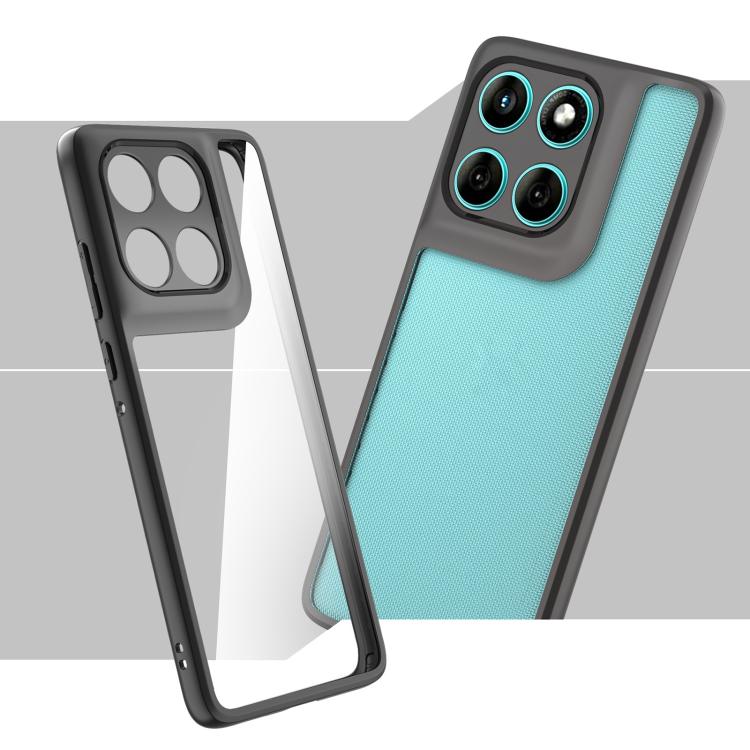 For Motorola Edge 60 Fusion Frosted TPU + Transparent PC Phone Case - Transparent
