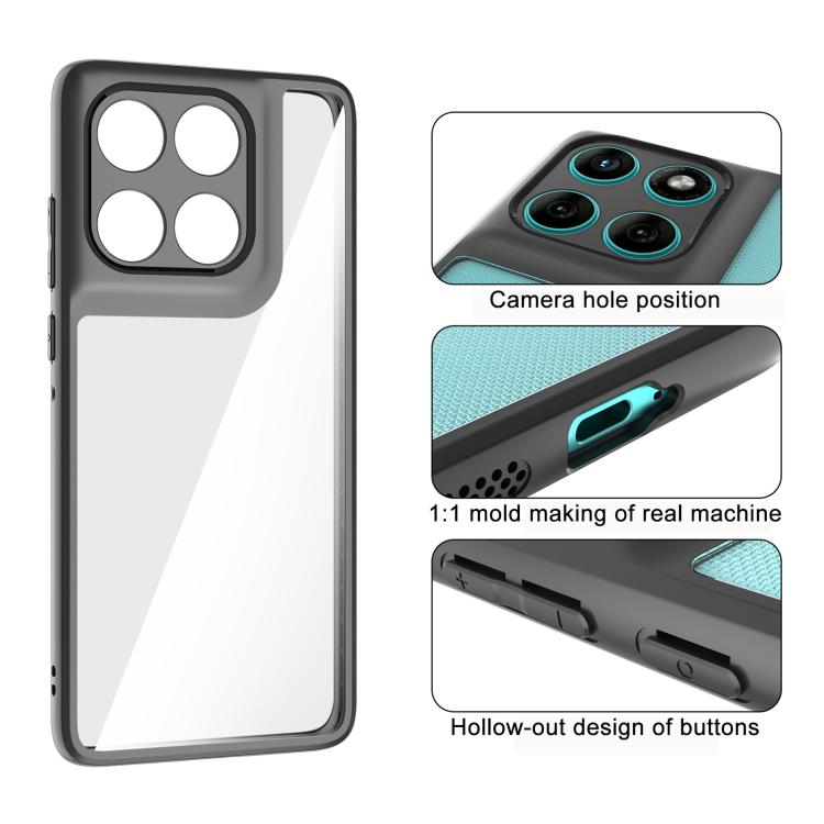 For Motorola Edge 60 Fusion Frosted TPU + Transparent PC Phone Case - Transparent