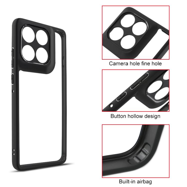 For Motorola Edge 60 Pro Frosted TPU + Transparent PC Phone Case - Transparent