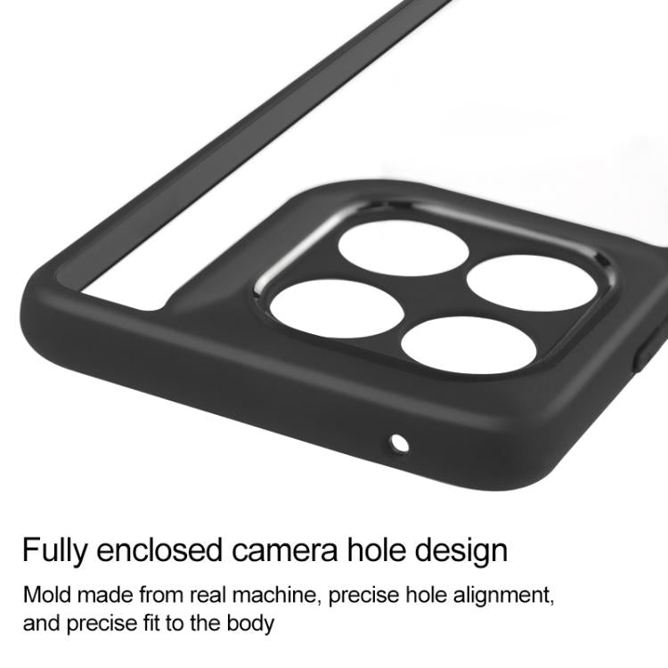 For Motorola Edge 60 Pro Frosted TPU + Transparent PC Phone Case - Transparent
