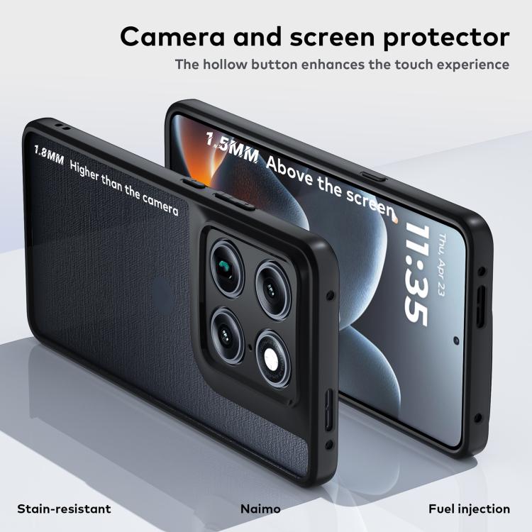 For Motorola Edge 70 Ultra 5G Frosted TPU + Transparent PC Phone Case - Transparent