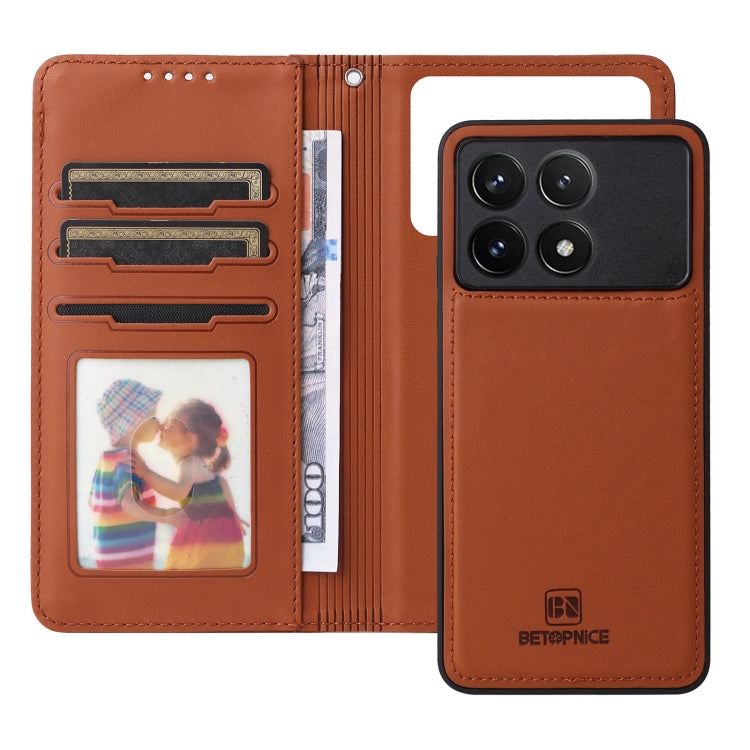 For Redmi K70 / K70 Pro BETOPNICE BN-005 2 in 1 Detachable Imitate Genuine Leather Phone Case
