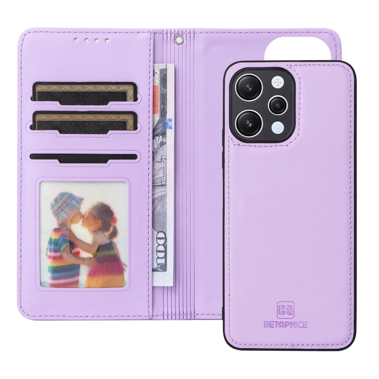 For Redmi 12 4G BETOPNICE BN-005 2 in 1 Detachable Imitate Genuine Leather Phone Case