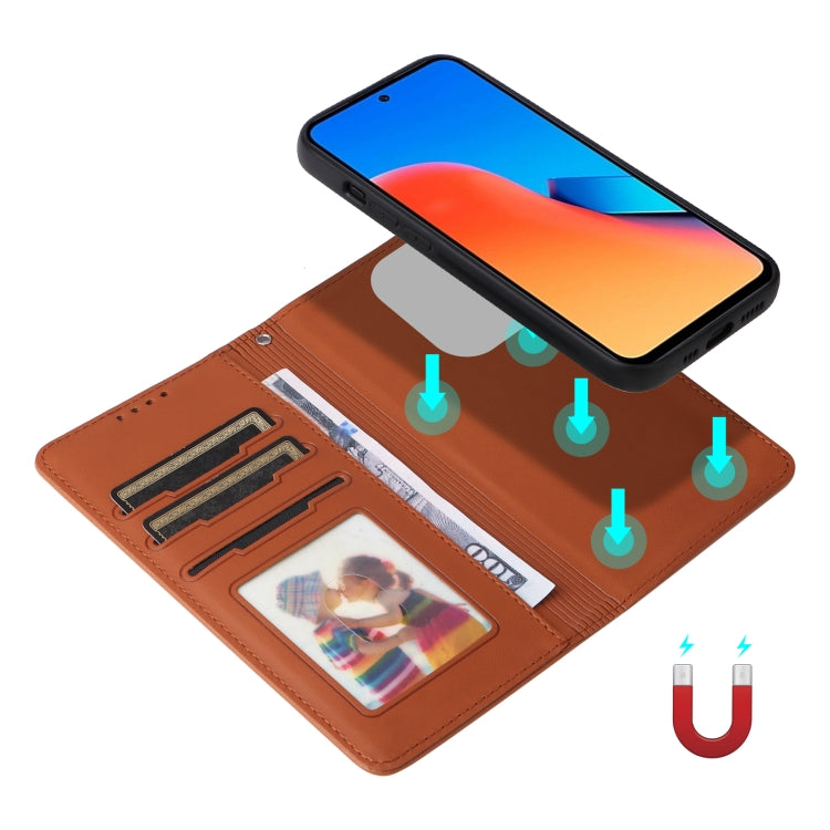 For Redmi 12 4G BETOPNICE BN-005 2 in 1 Detachable Imitate Genuine Leather Phone Case
