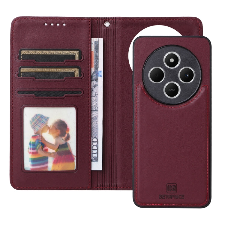 For Redmi 14C 4G BETOPNICE BN-005 2 in 1 Detachable Imitate Genuine Leather Phone Case