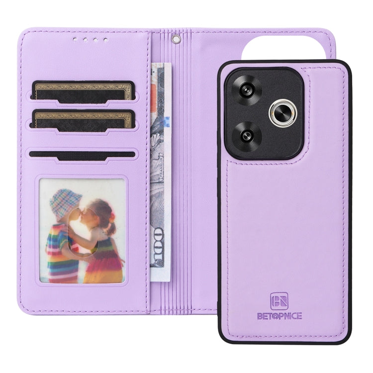 For Xiaomi POCO F6 BETOPNICE BN-005 2 in 1 Detachable Imitate Genuine Leather Phone Case