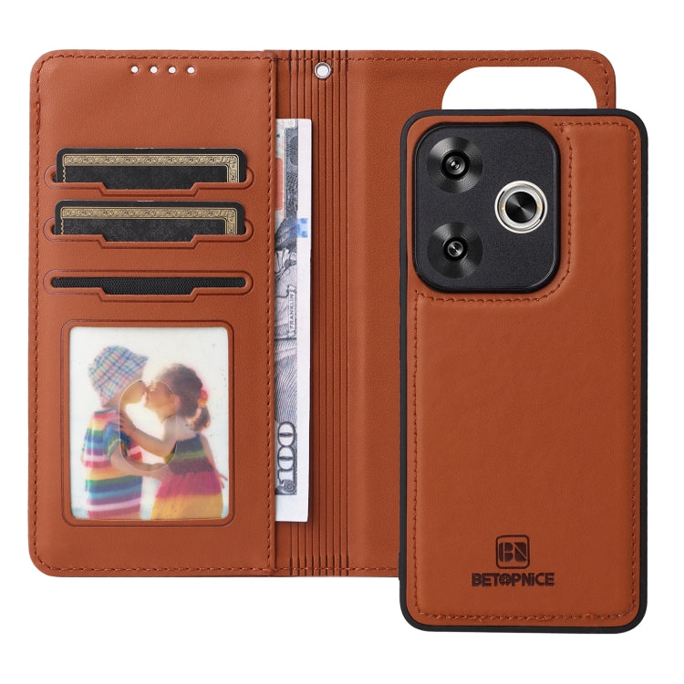 For Xiaomi POCO F6 BETOPNICE BN-005 2 in 1 Detachable Imitate Genuine Leather Phone Case