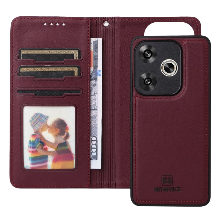 For Xiaomi POCO F6 BETOPNICE BN-005 2 in 1 Detachable Imitate Genuine Leather Phone Case