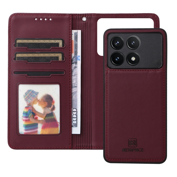 For Xiaomi POCO F6 Pro BETOPNICE BN-005 2 in 1 Detachable Imitate Genuine Leather Phone Case