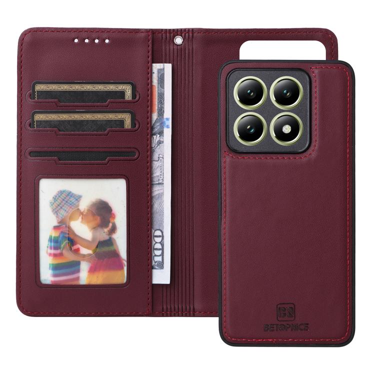 For Xiaomi 14T BETOPNICE BN-005 2 in 1 Detachable Imitate Genuine Leather Phone Case