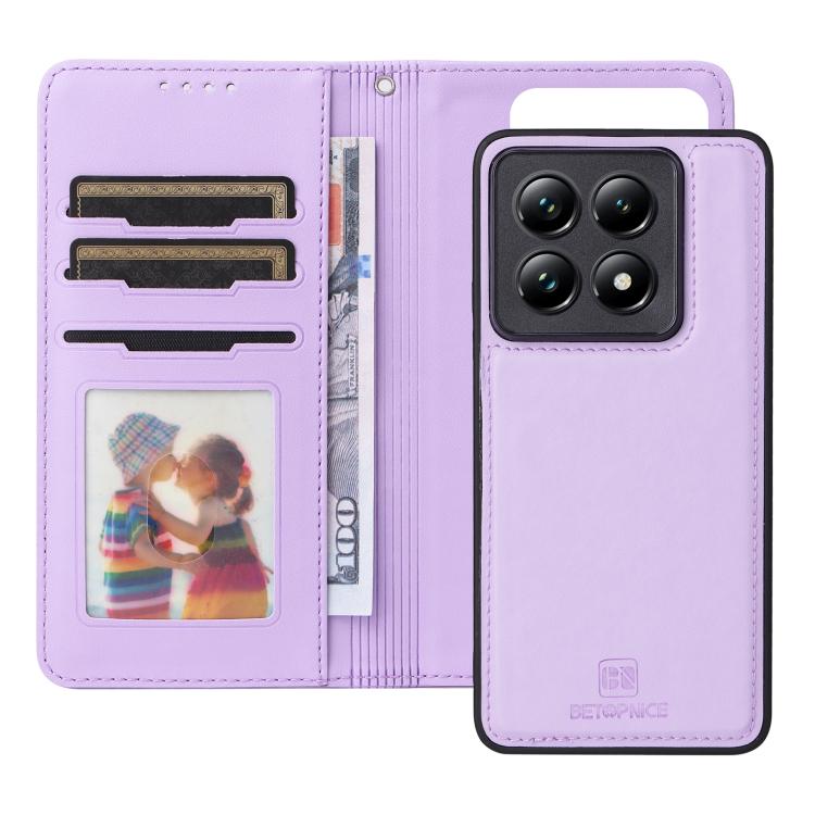 For Xiaomi 14T Pro BETOPNICE BN-005 2 in 1 Detachable Imitate Genuine Leather Phone Case