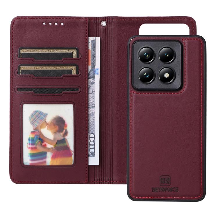 For Xiaomi 14T Pro BETOPNICE BN-005 2 in 1 Detachable Imitate Genuine Leather Phone Case