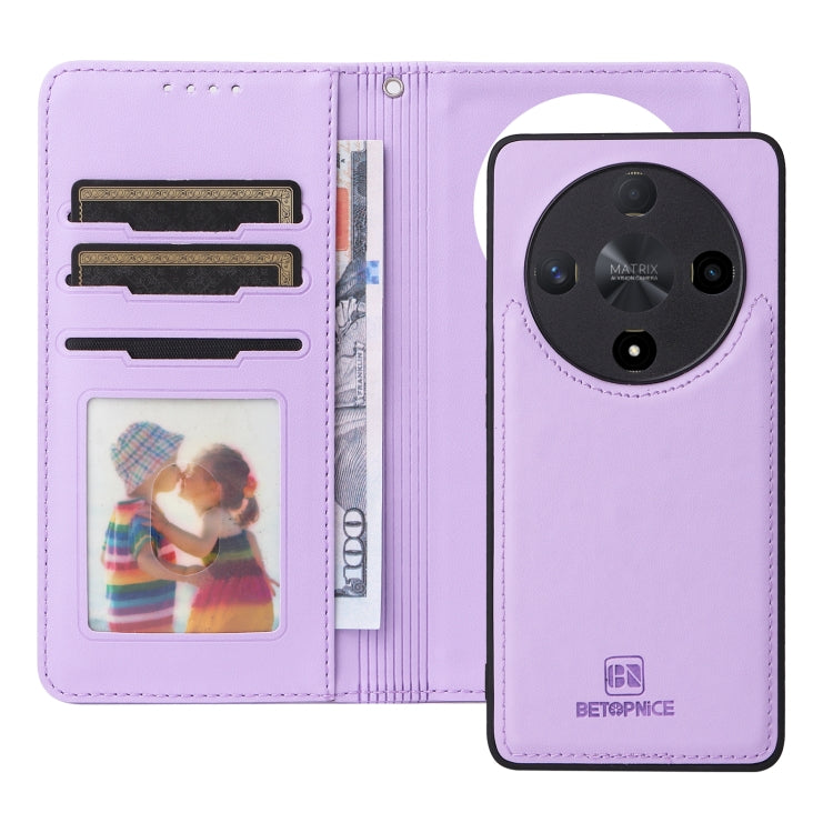 For Honor Magic6 Lite 5G BETOPNICE BN-005 2 in 1 Detachable Imitate Genuine Leather Phone Case