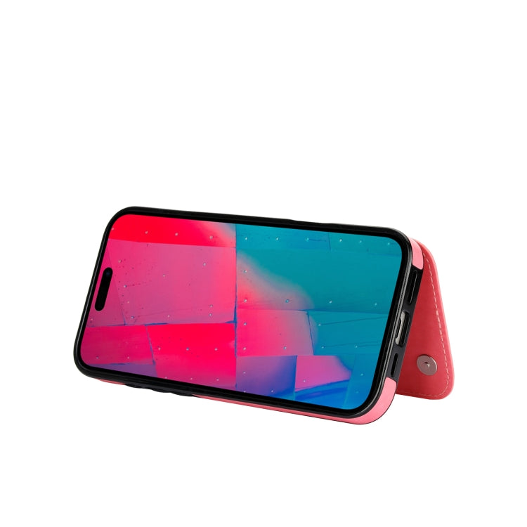 For iPhone 16 Pro Max Double Buckle Butterfly Embossing PU Phone Case