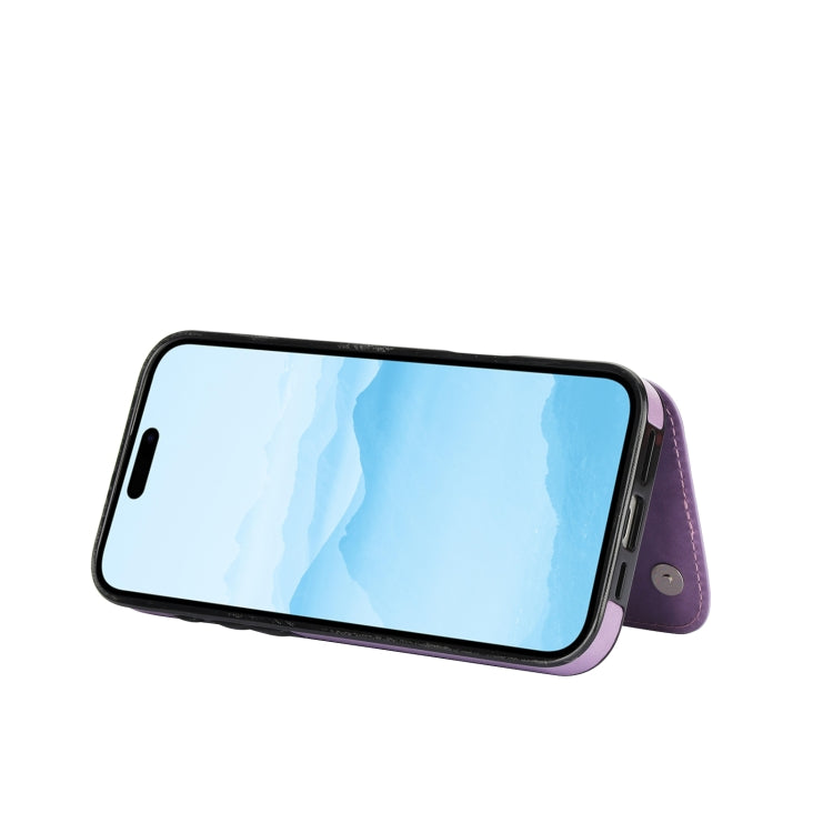 For iPhone 16 Double Buckle Butterfly Embossing PU Phone Case