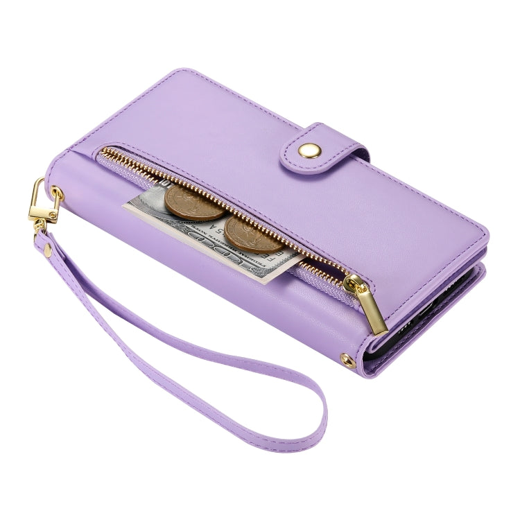 For Google Pixel 7 Pro Nine Card-slot Zipper Wallet Bag Leather Phone Case