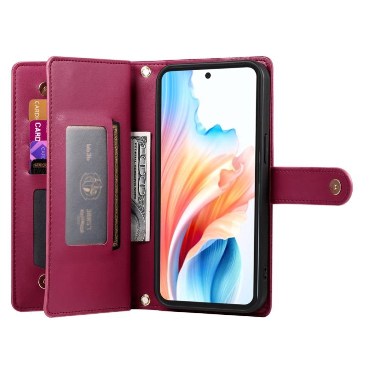 For Google Pixel 10a Nine Card-slot Zipper Wallet Bag Leather Phone Case