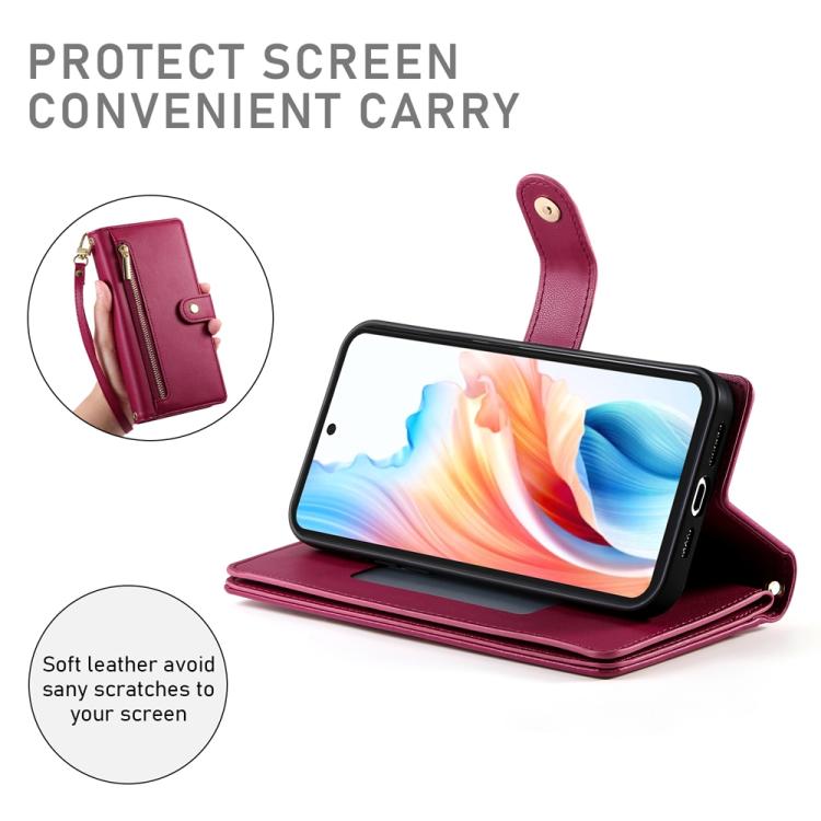 For Google Pixel 10a Nine Card-slot Zipper Wallet Bag Leather Phone Case