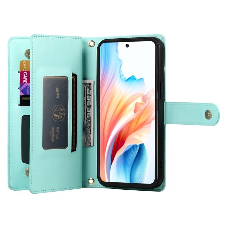 For Google Pixel 10a Nine Card-slot Zipper Wallet Bag Leather Phone Case