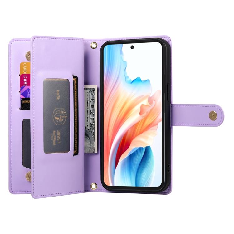 For Google Pixel 10a Nine Card-slot Zipper Wallet Bag Leather Phone Case