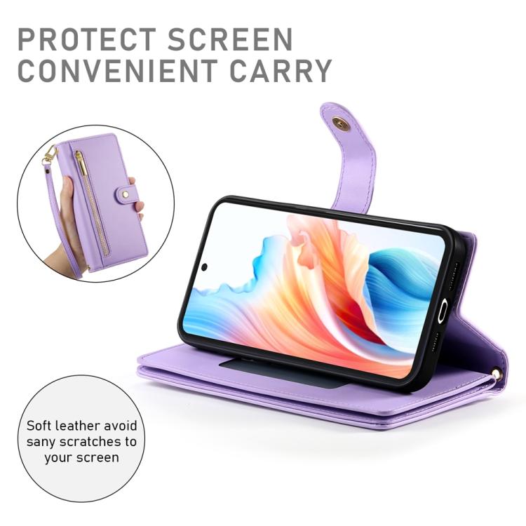 For Google Pixel 10a Nine Card-slot Zipper Wallet Bag Leather Phone Case