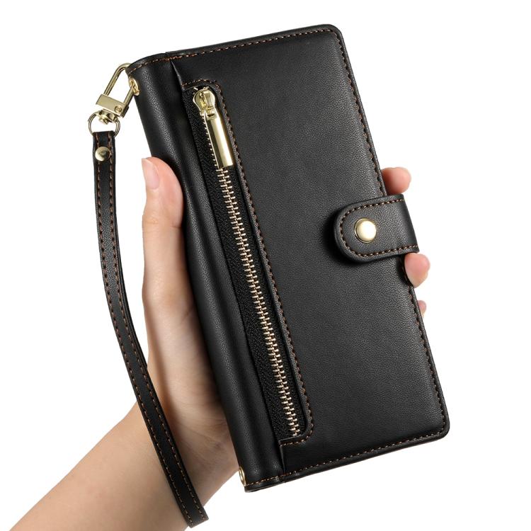 For Google Pixel 10a Nine Card-slot Zipper Wallet Bag Leather Phone Case