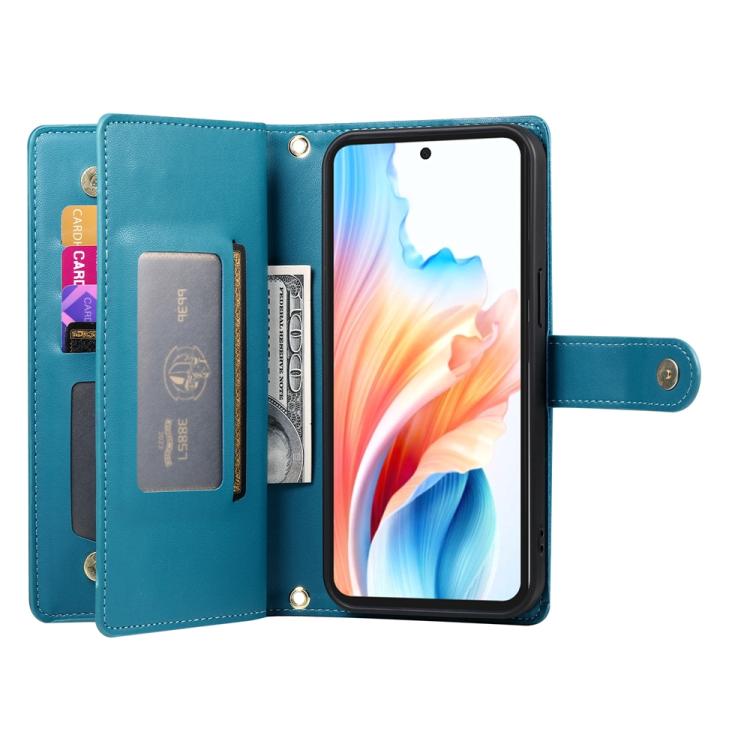 For Google Pixel 10a Nine Card-slot Zipper Wallet Bag Leather Phone Case