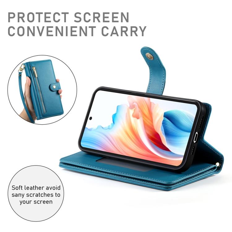 For Google Pixel 10a Nine Card-slot Zipper Wallet Bag Leather Phone Case