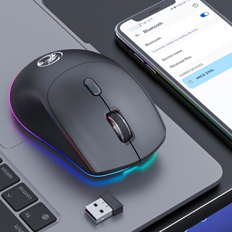 iMICE G905 Bluetooth Dual Mode 6-Key Silent Wireless Gaming Mouse - Black