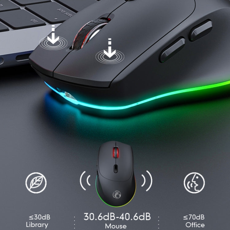 iMICE G905 Bluetooth Dual Mode 6-Key Silent Wireless Gaming Mouse - Black