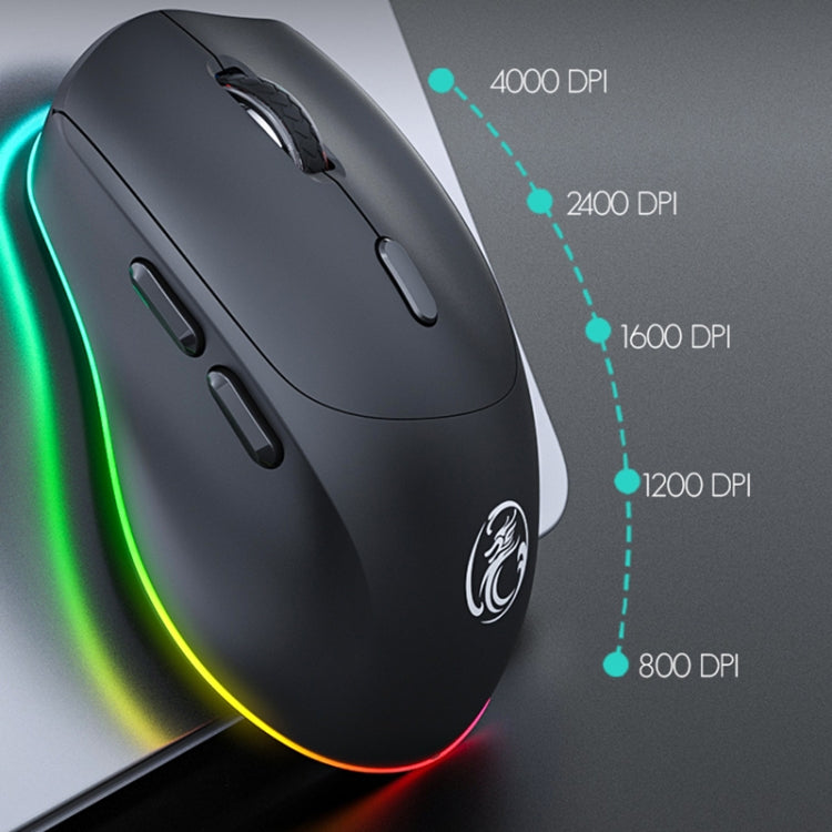 iMICE G905 Bluetooth Dual Mode 6-Key Silent Wireless Gaming Mouse - Black