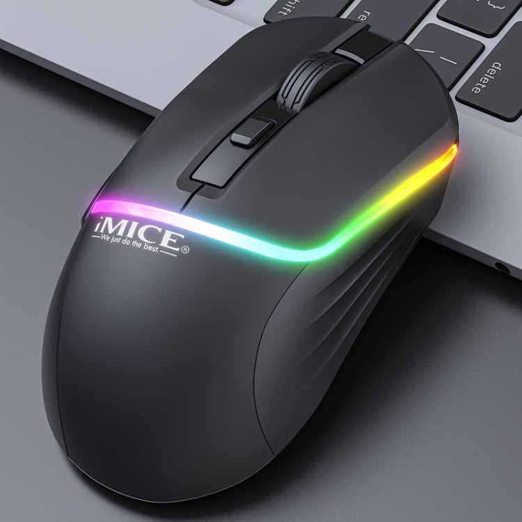 iMICE G902 Bluetooth Dual Mode 6-Key Silent Wireless Gaming Mouse - Black