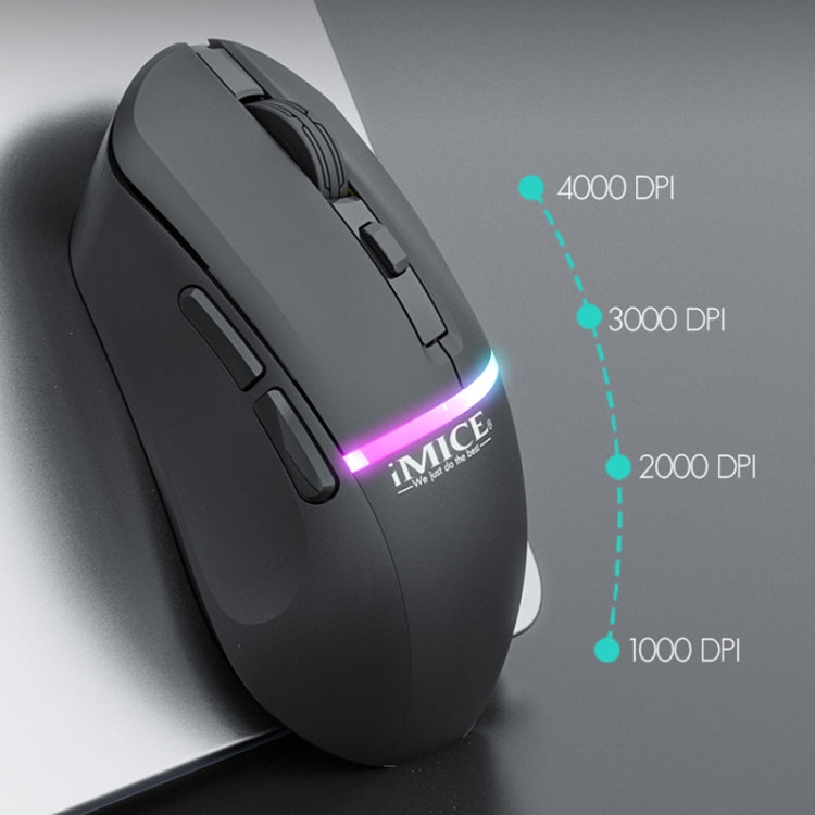 iMICE G902 Bluetooth Dual Mode 6-Key Silent Wireless Gaming Mouse - Black