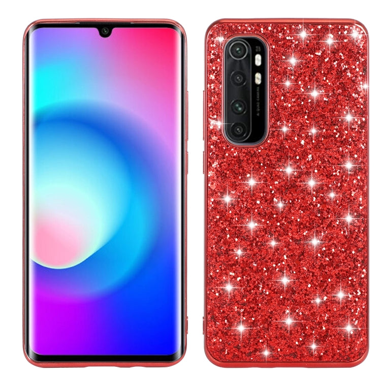 For Xiaomi Mi Note 10 Lite Glitter Powder Shockproof TPU Protective Case