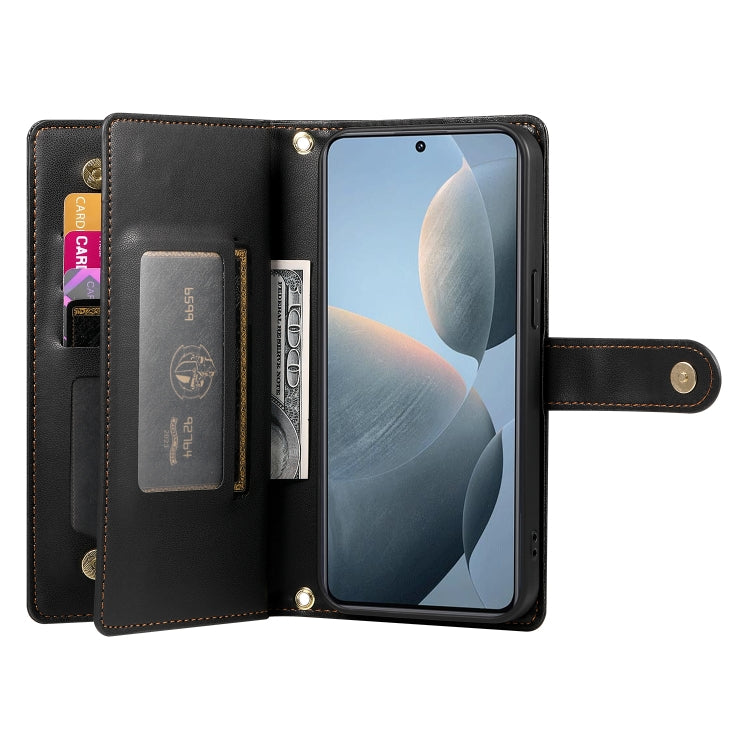 For Redmi K70E / Xiaomi Poco X6 Pro Nine Card-slot Zipper Wallet Bag Leather Phone Case