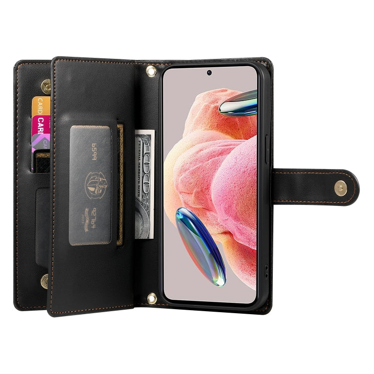 For Redmi Note 12 4G / Note 12R Pro Nine Card-slot Zipper Wallet Bag Leather Phone Case