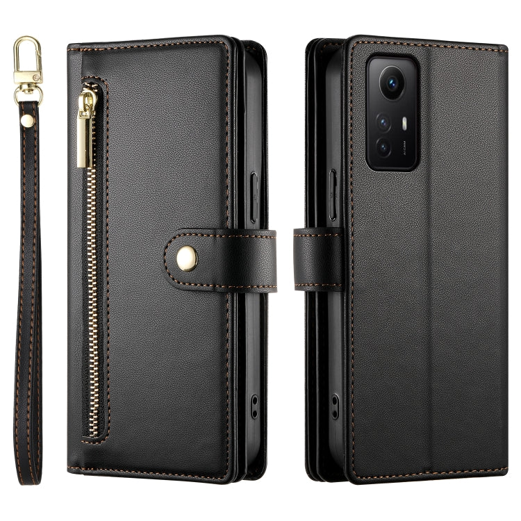 For Redmi Note 12S 4G / Note 11 4G Nine Card-slot Zipper Wallet Bag Leather Phone Case