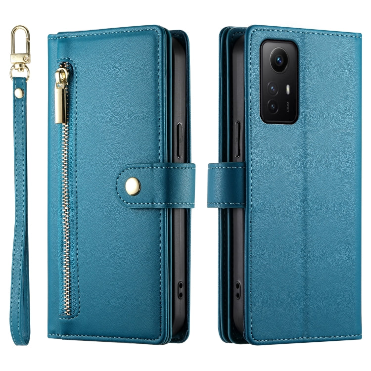 For Redmi Note 11S 4G Nine Card-slot Zipper Wallet Bag Leather Phone Case