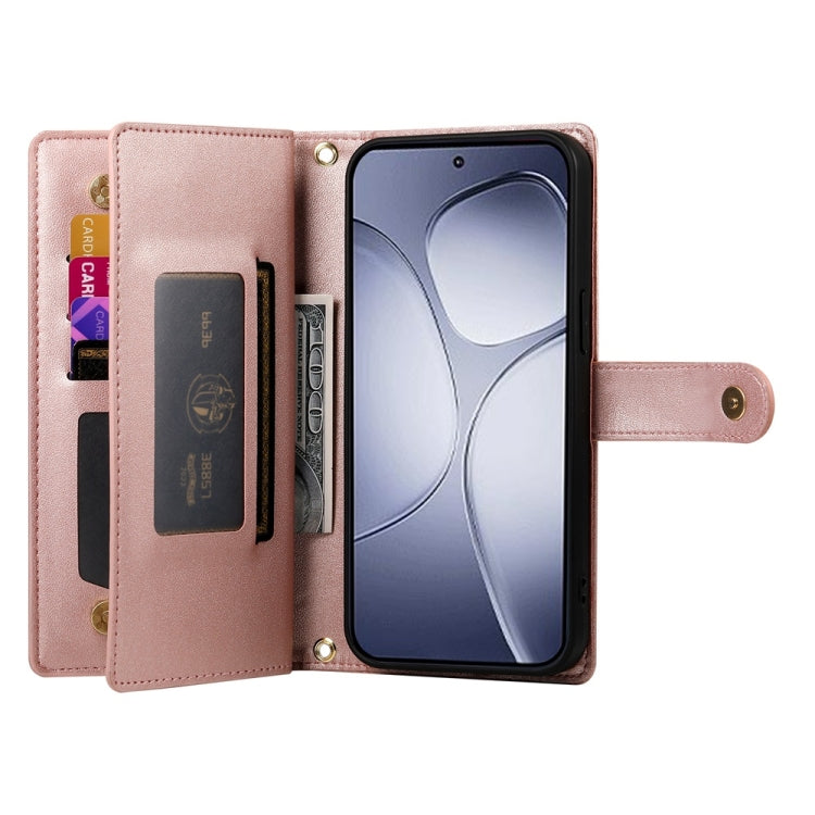 For Redmi K70 Ultra Nine Card-slot Zipper Wallet Bag Leather Phone Case