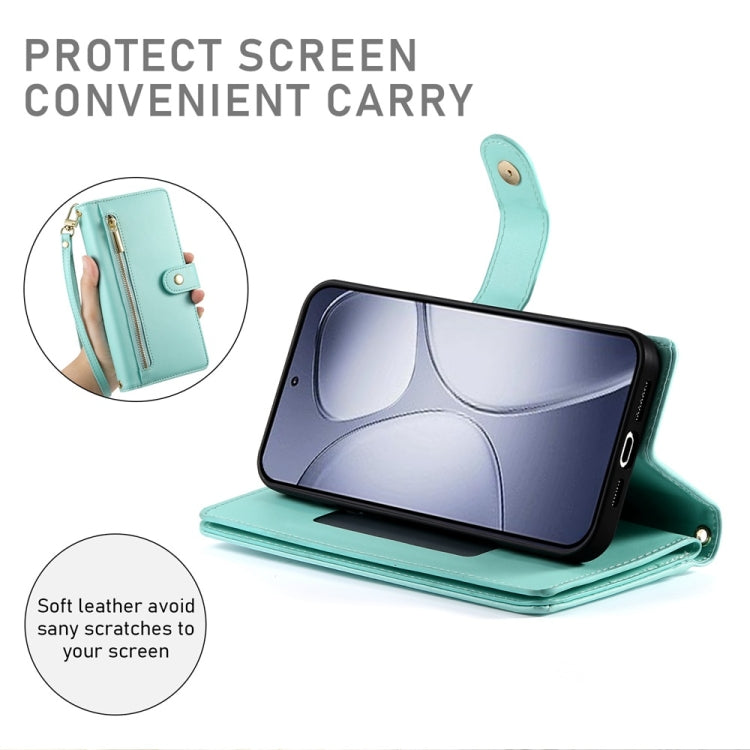 For Redmi K70 Ultra Nine Card-slot Zipper Wallet Bag Leather Phone Case
