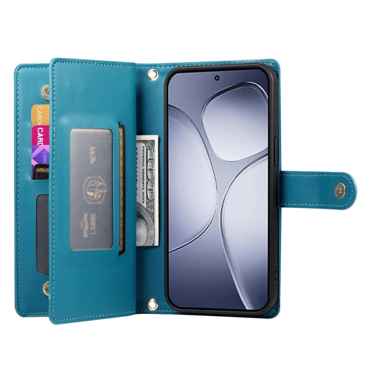 For Redmi K70 Ultra Nine Card-slot Zipper Wallet Bag Leather Phone Case