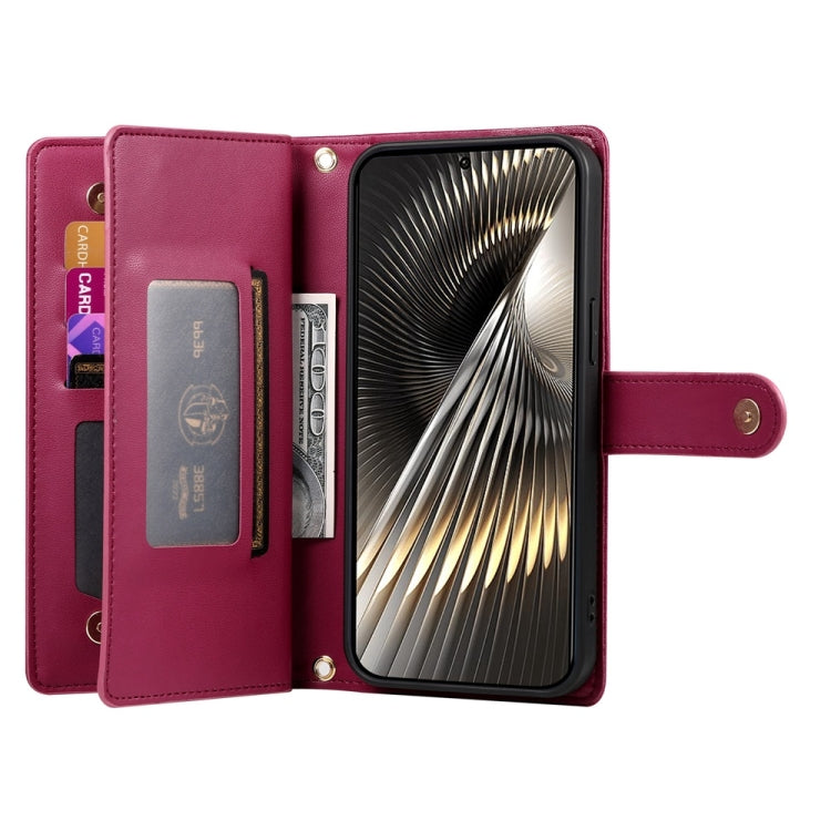 For Redmi Turbo 3 Nine Card-slot Zipper Wallet Bag Leather Phone Case