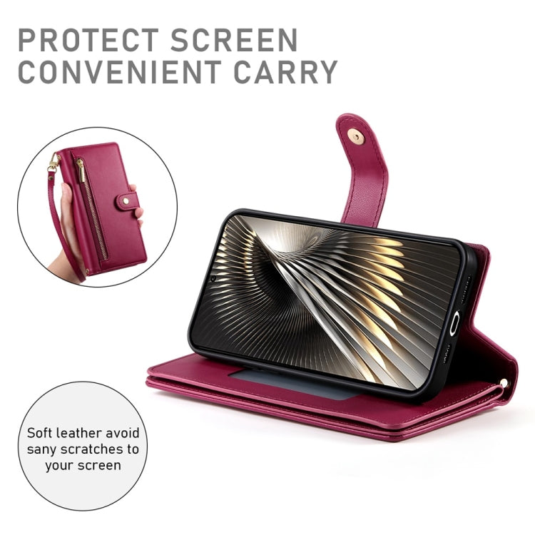 For Redmi Turbo 3 Nine Card-slot Zipper Wallet Bag Leather Phone Case